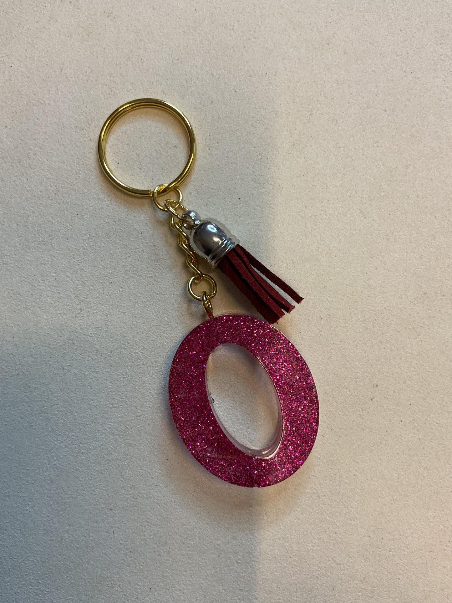 Porte clé O rose