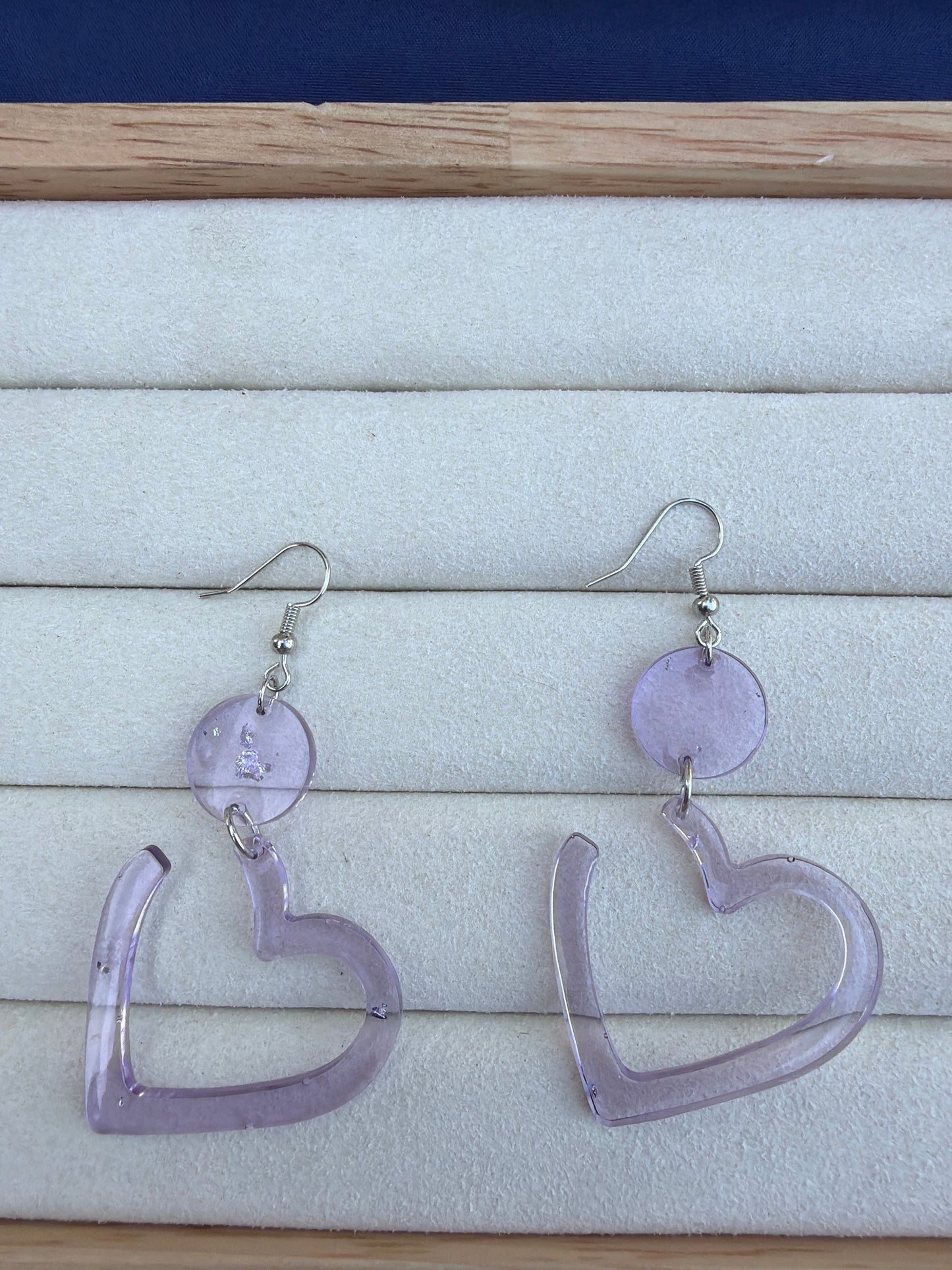 Boucle d’oreille longue cœur