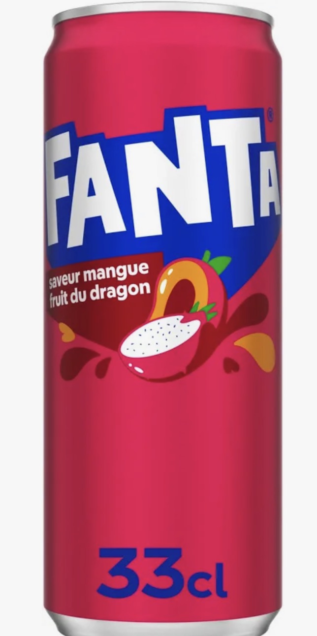 Fanta mangue fruit du dragon