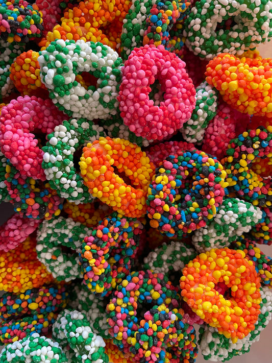 Anneaux perlés acidulés (100g)